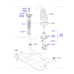 mobis rear shock absorber for hyundai tucson 2004-10